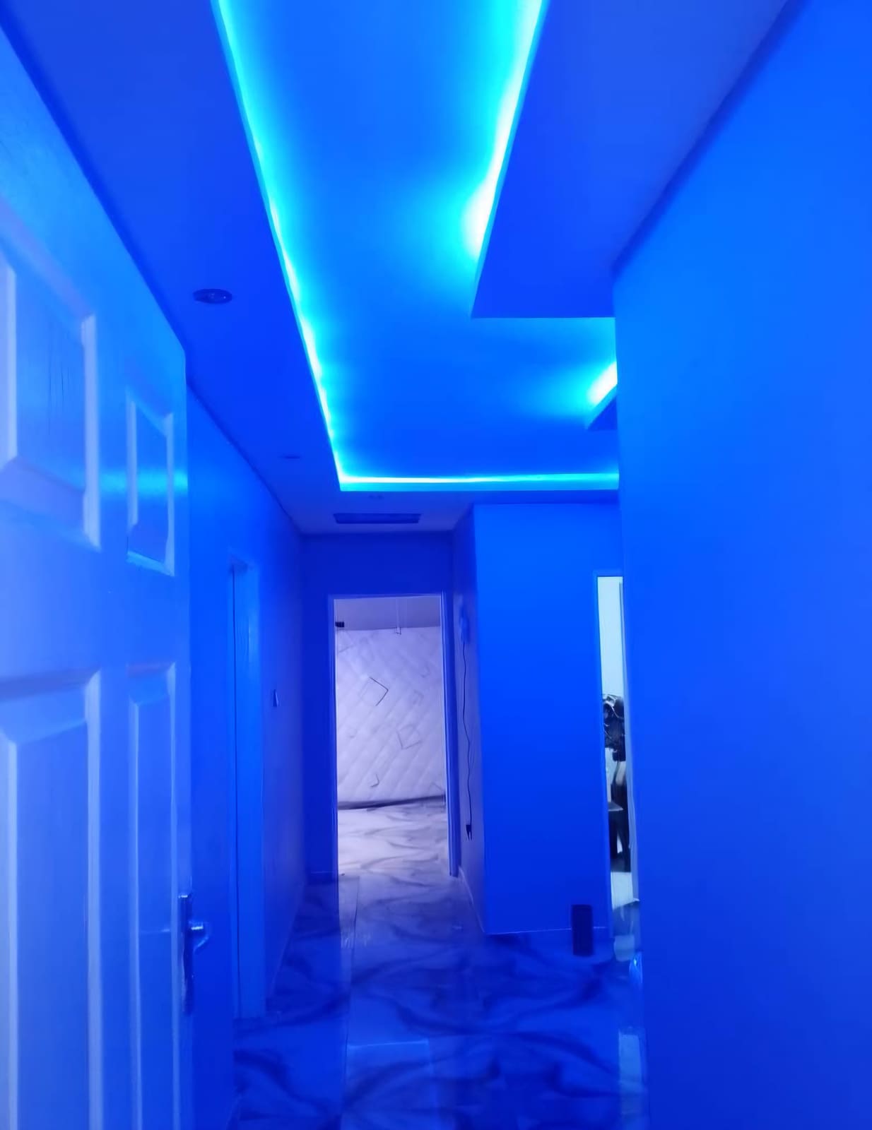 LED Lighting Installation — Hallway